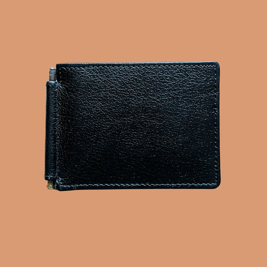 Black Genuine Leather Money Clipper Wallet for Men – Iron Tailor
