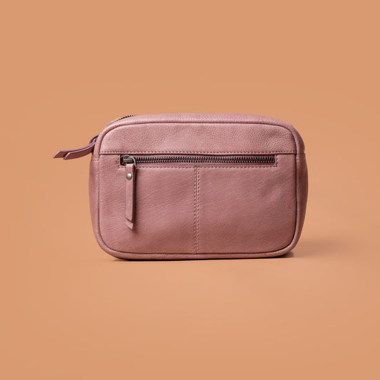 Adore Vixen Sling Bag Pink Leather Back View | Iron Tailor