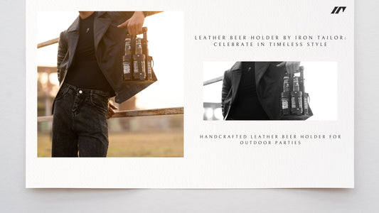 Leather Beer Holder by Iron Tailor: Celebrate in Timeless Style