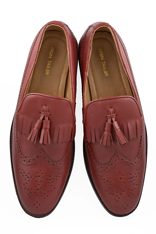 Red brown loafer