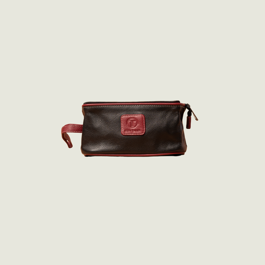 Handcrafted Leather Grooming Kit for Unisex - Toiletry & Shaving Bag | Iron Tailor