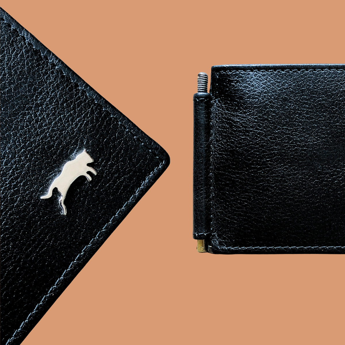 Black Genuine Leather Money Clipper Wallet for Men – Iron Tailor