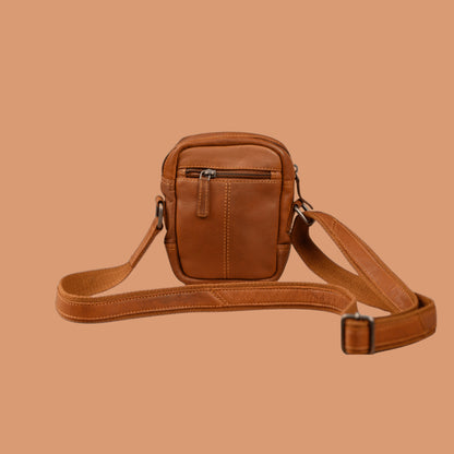 Compact Leather Crossbody Sling Bag for Travel | Iron Tailor