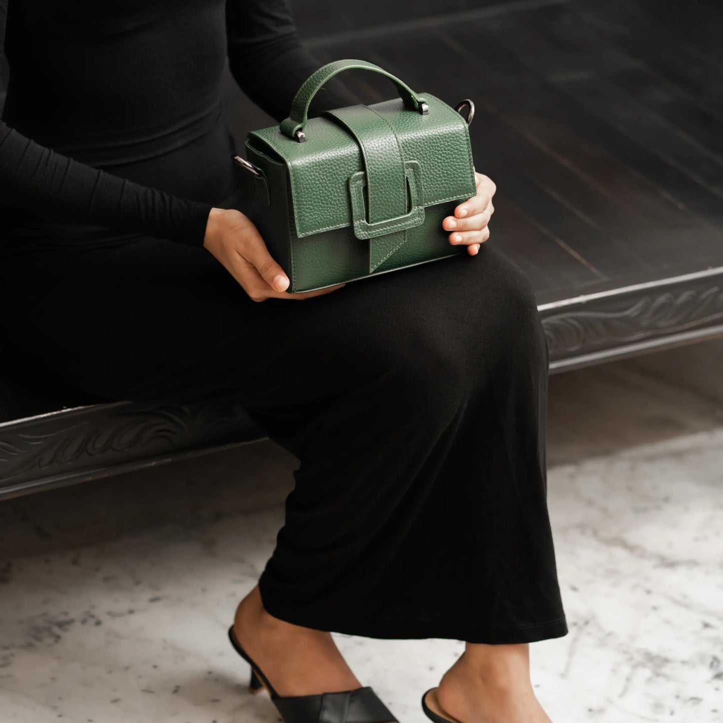 Box Sling Bag - Taupe