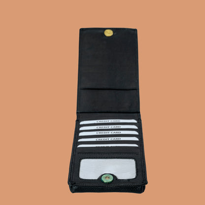 Inside Card Compartments of Leather Mobile Holder for men and women | Iron tailor