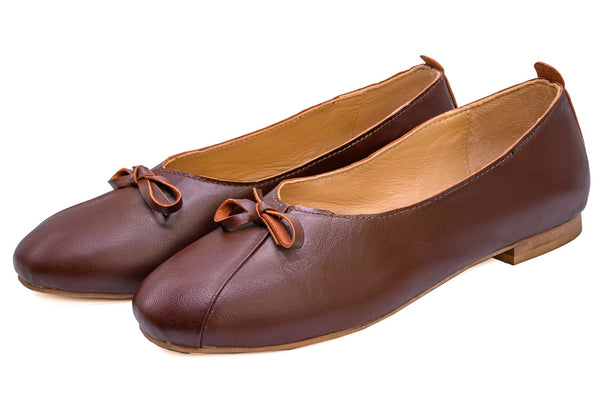 Brown Leather Loafer With  Lace