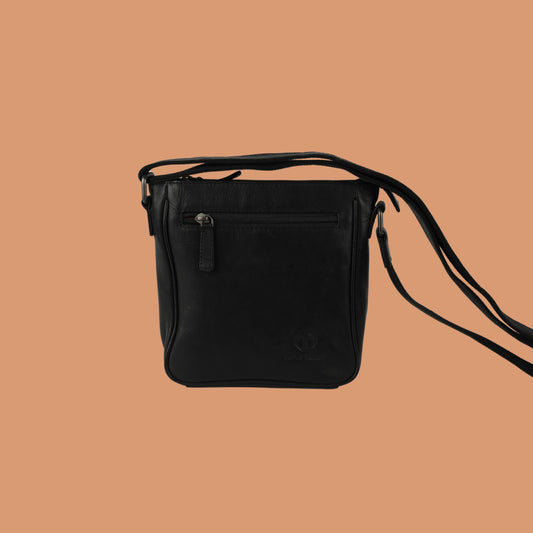 Colossal Sling Bag in Black – Leather Sling Bag For Men | Iron Tailor
