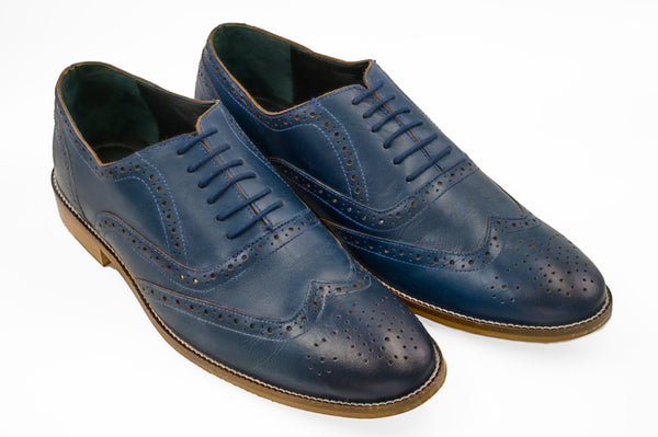 Antique Blue Brogue