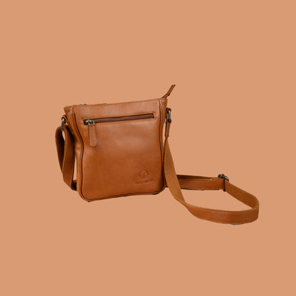 Colossal Sling Bag in Brown – Leather Sling Bag For Men | Iron Tailor