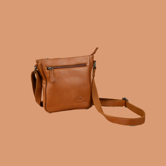 Colossal Sling Bag in Brown – Leather Sling Bag For Men | Iron Tailor