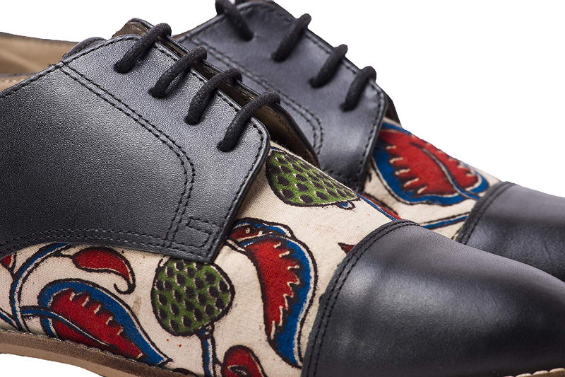 Printed Fabric with Leather