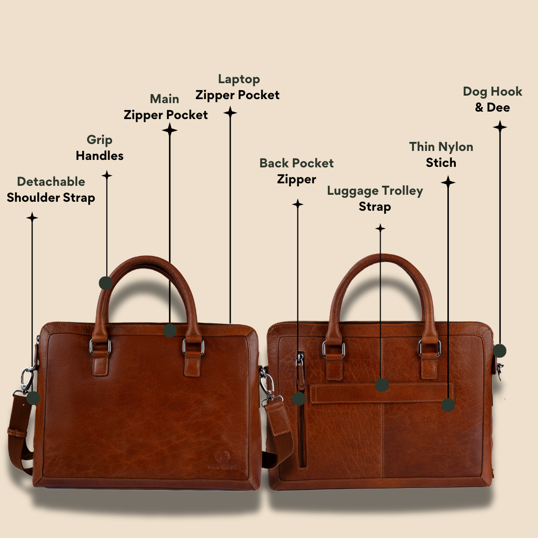 Brown Adonise Laptop Bag – Laptop Bags For Men | Iron Tailor