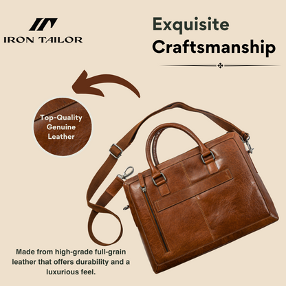 Brown Adonise Laptop Bag – Laptop Bags For Men | Iron Tailor