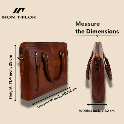 Brown Adonise Laptop Bag – Laptop Bags For Men | Iron Tailor