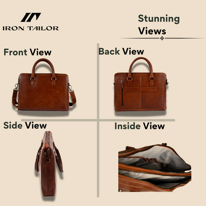 Brown Adonise Laptop Bag – Laptop Bags For Men | Iron Tailor