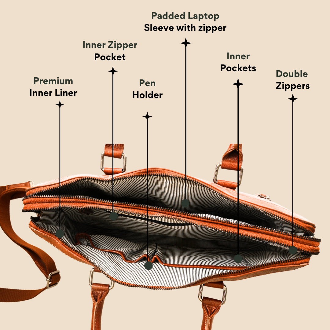 Brown Adonise Laptop Bag – Laptop Bags For Men | Iron Tailor