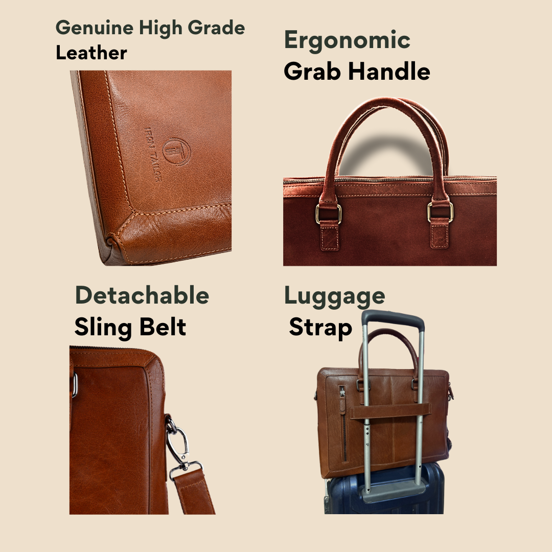 Brown Adonise Laptop Bag – Laptop Bags For Men | Iron Tailor