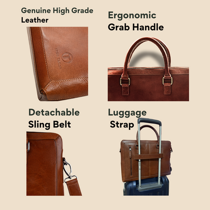Brown Adonise Laptop Bag – Laptop Bags For Men | Iron Tailor