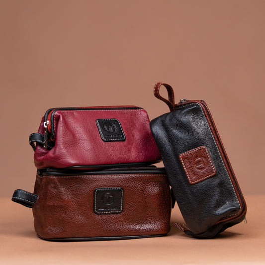 Genuine Leather Toilet Kit Collection for Travel | Iron Tailor
