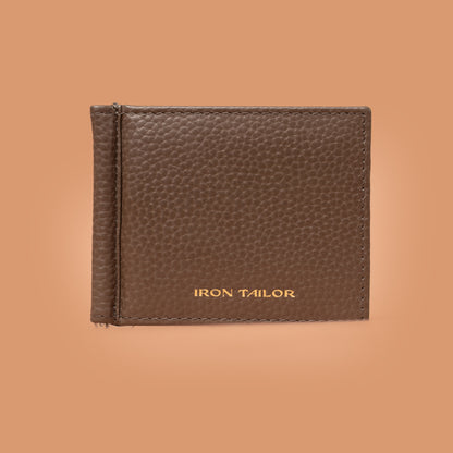 Iron Tailor Money Clipper in Grey – Genuine Men's Leather Wallet | Iron Tailor