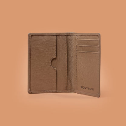 Timeless  Dark Gray Slim Fold Leather Wallet with Cash Sleeve | Iron Tailor