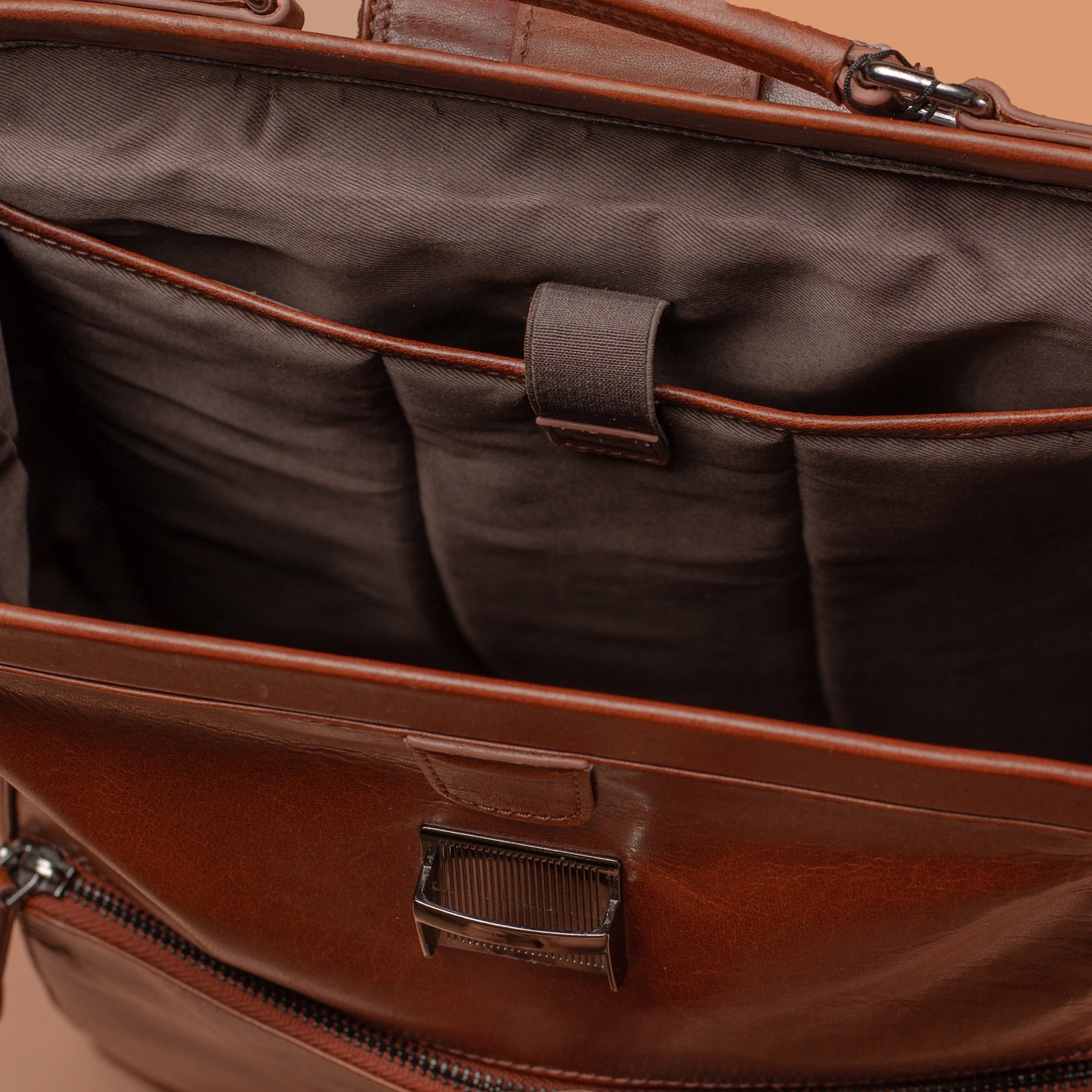 Eduro Classic Tan Leather Backpack Spacious Laptop Compartment | Iron Tailor
