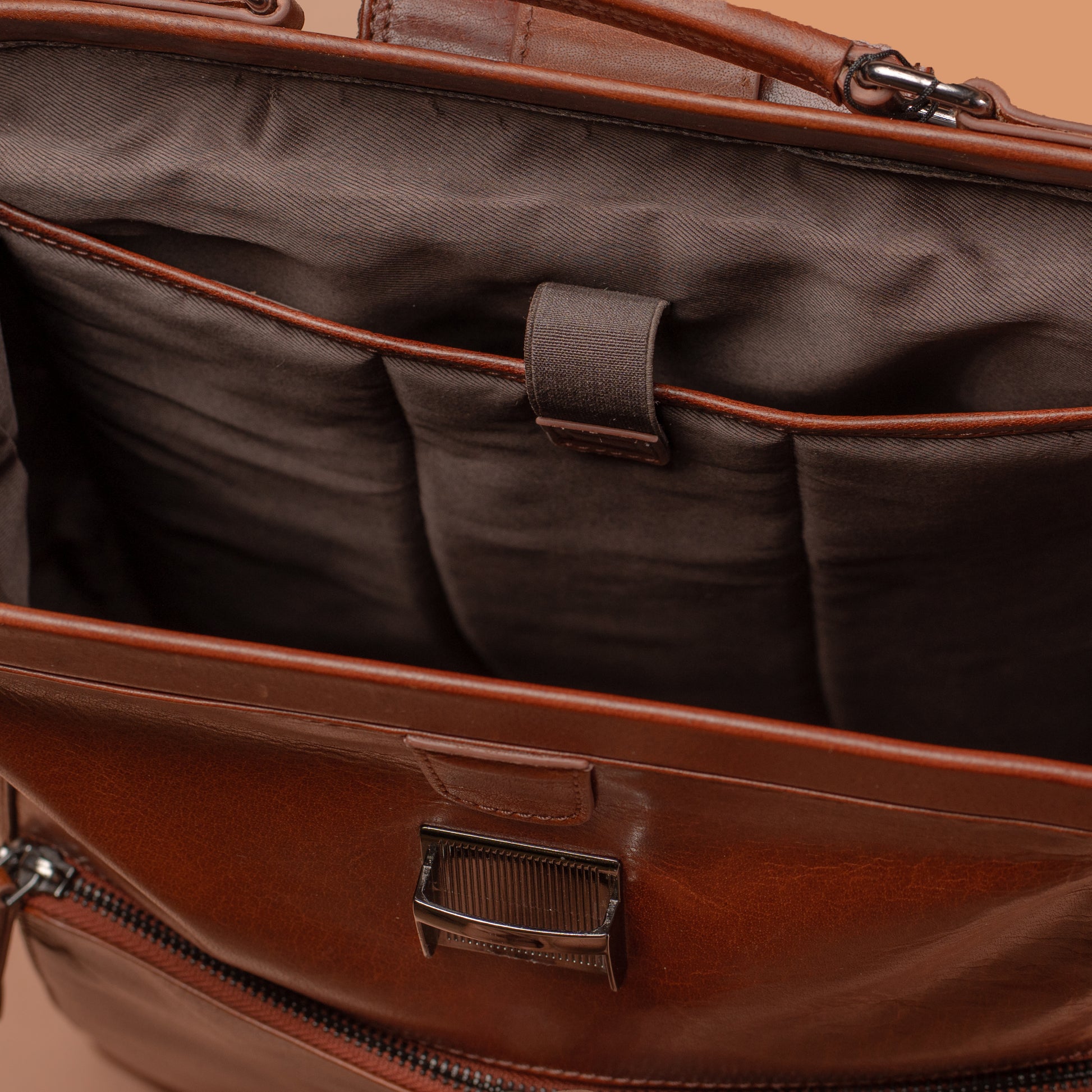 Eduro Classic Tan Leather Backpack Spacious Laptop Compartment | Iron Tailor