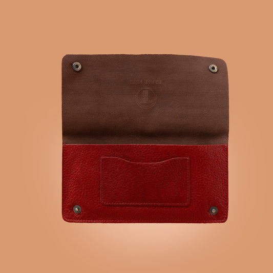 Genuine Leather Ladies Cash Wallet in Red – Wallets For Women | Iron Tailor 