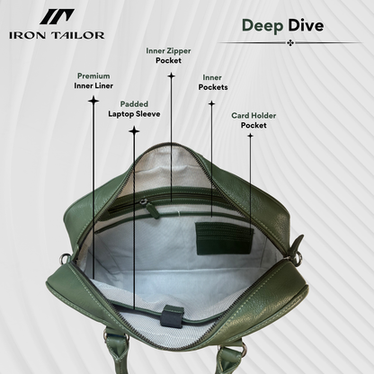 The Chest Laptop Bag Interior View | Iron Tailor
