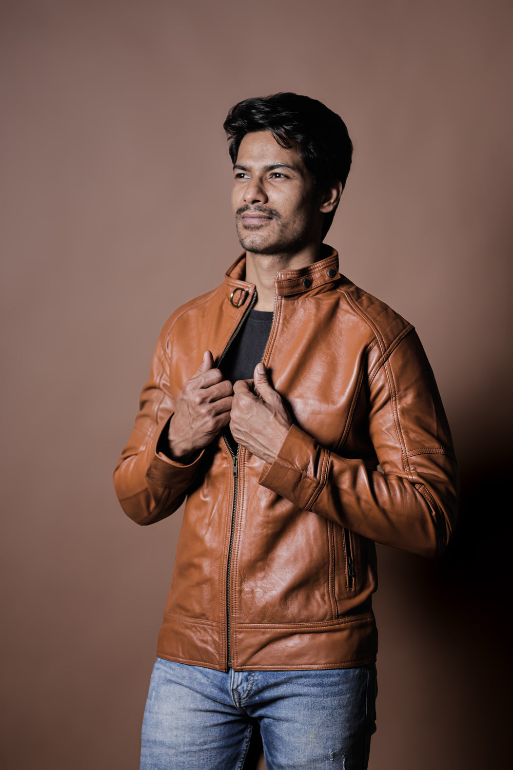 Sahara Tan Moto Jacket