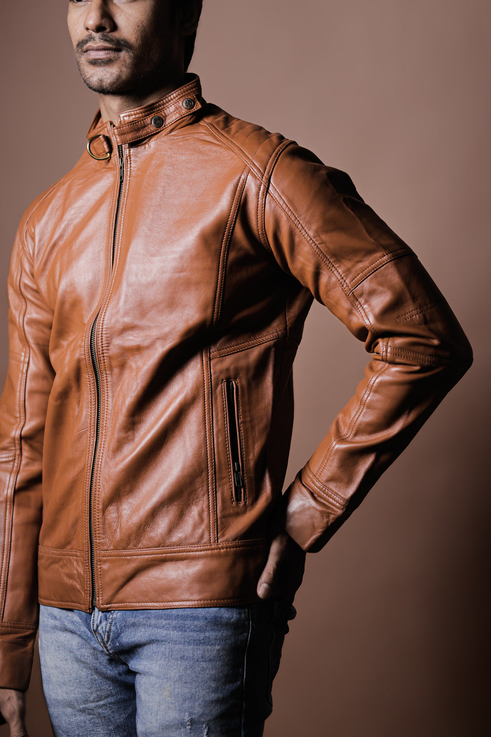 Sahara Tan Moto Jacket