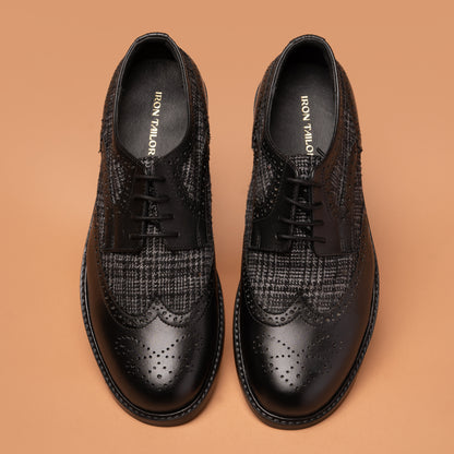 Black Elite Lace-Up Genuine Leather Formal Shoes | Iron Tailor
