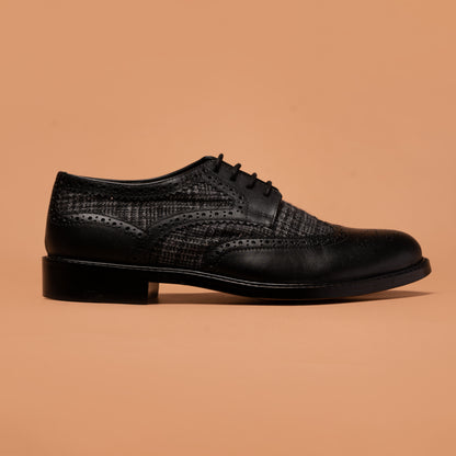 Black Elite Lace-Up Side View | Iron Tailor