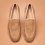 Sand Suede Loafers for Men | Iron Tailor