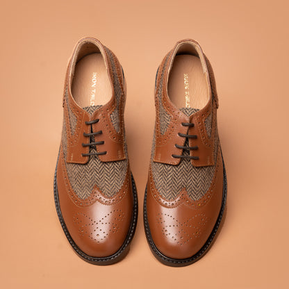 Brown Elite Lace-Up Genuine Leather Formal Shoes | Iron Tailor