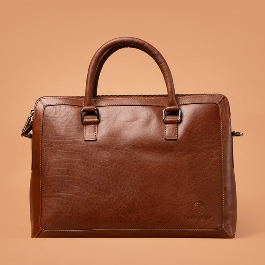 Brown Adonise Laptop Bag – Laptop Bags For Men | Iron Tailor