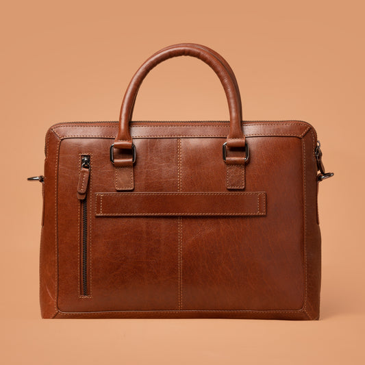 Brown Adonise Laptop Bag – Laptop Bags For Men | Iron Tailor