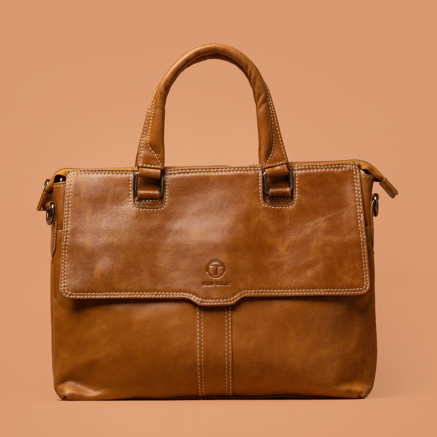 Hudson Laptop Bag – Brown Laptop Bags For Men | Iron Tailor