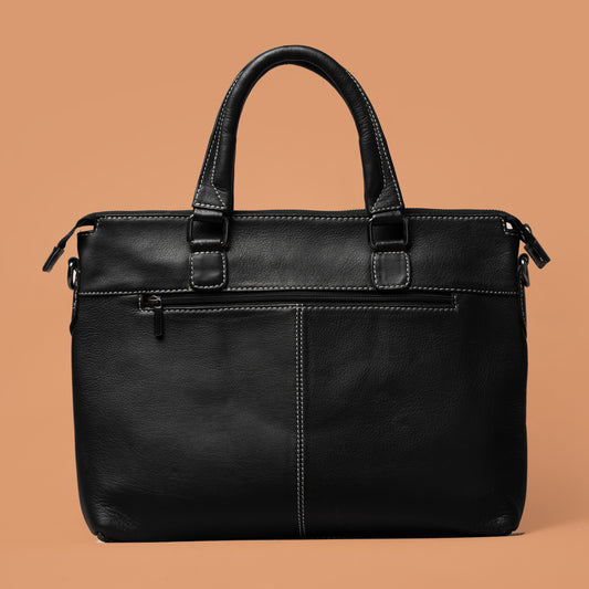 Hudson Laptop Bag Back View – Laptop Bags For Men | Iron Tailor