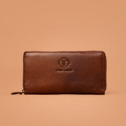 Wallets for Women – Single Zip Genuine Leather Cash Wallet – Iron Tailor