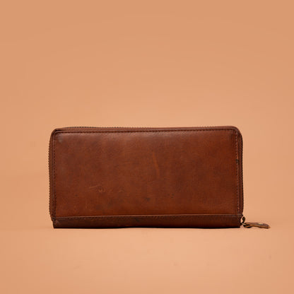Wallets for Women – Single Zip Genuine Leather Cash Wallet – Iron Tailor