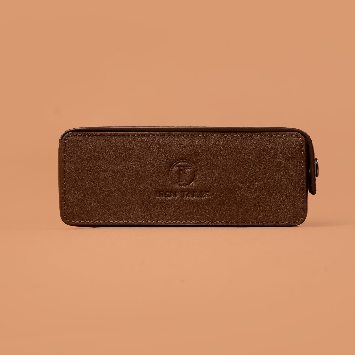 Sunglass Box Case in Brown Front View | Iron Tailor