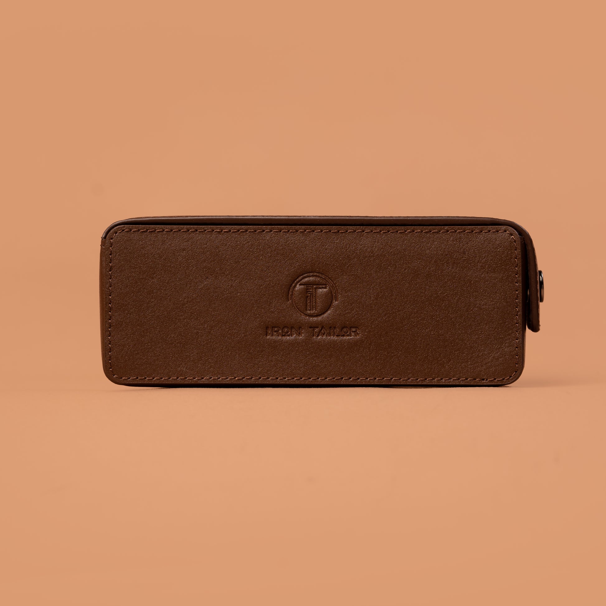 Sunglass Box Case in Brown Front View | Iron Tailor