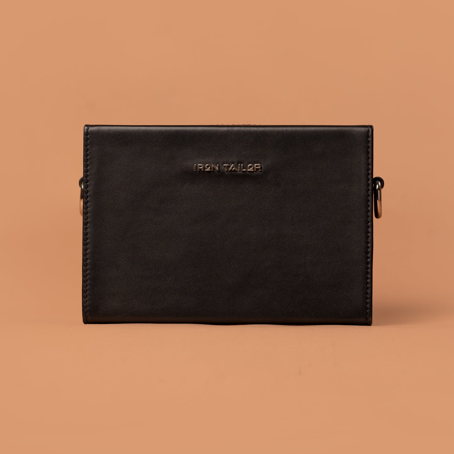 Clutch Box Bag – Black Leather Sling Bags For Ladies | Iron Tailor