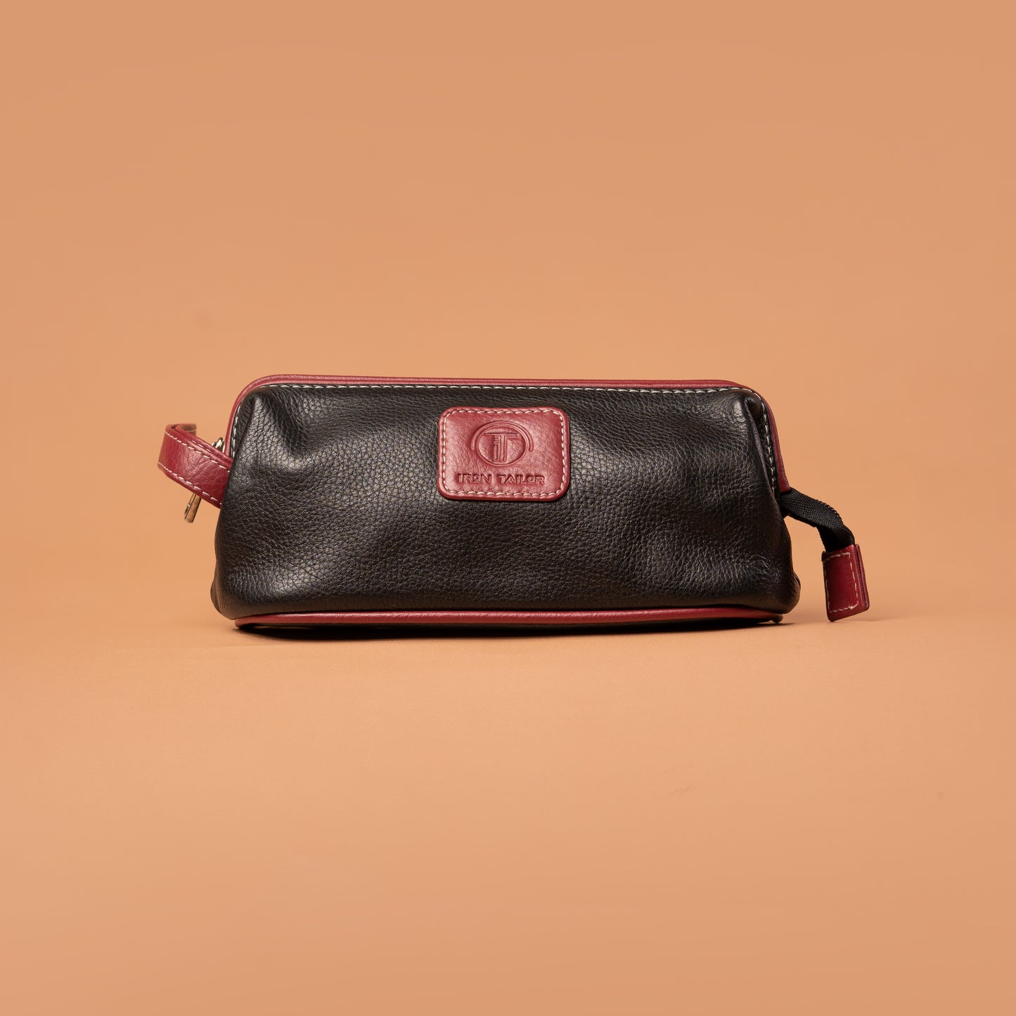 Handcrafted Leather Grooming Kit - Shaving & Travel Organiser for Unisex | Iron Tailor
