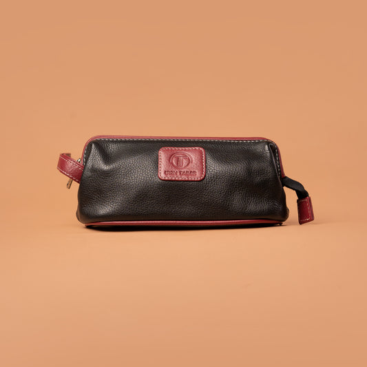 Handcrafted Leather Grooming Kit - Shaving & Travel Organiser for Unisex | Iron Tailor