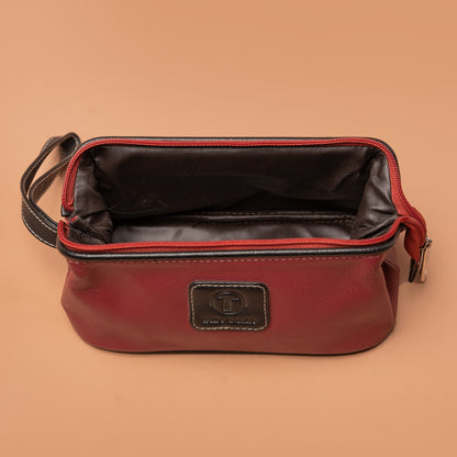 Handcrafted Leather Grooming Kit - Shaving & Travel Organiser for Unisex | Iron Tailor