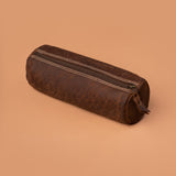 Brown Genuine Leather Pencil Box | Iron Tailor