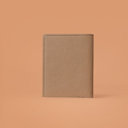 Slim Fold Card Case in Timeless Beige - Leather Card Holder | Iron Tailor