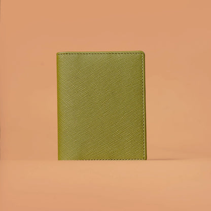 Slim Fold Card Case in Green Leather Card Holder| Iron Tailor